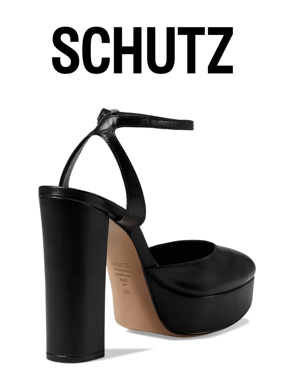 SCHUTZ Women's Mila Platform Pump, Black, Size 8